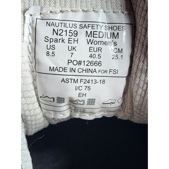 Nautilus Shoes Women 8.5 Spark EH N2159 Workwear Safety Steel Toe Slip Resistant - Picture 8 of 16